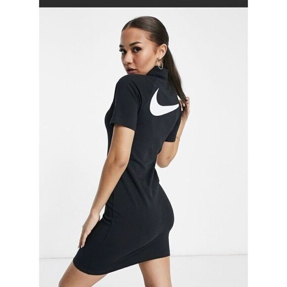 Nike CU5674-010 Womens Sz Small Black/Multi 1/4 Zip Sportswear Swoosh Dress NWOT - Picture 15 of 16